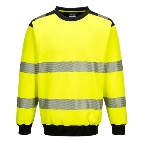 Portwest PW3 Hi Vis Sweatshirt S Yellow/Blk