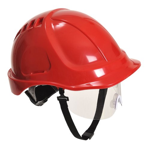 Portwest Endurance Plus Visor Helmet Red