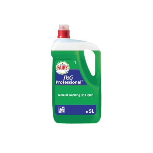 Specially formulated to cut through grease and dirt, Fairy Washing Up Liquid makes washing up a doddle and leaves your pots and pans sparkling. Lasting up to 50% longer than other brands, you only need a little bit of liquid for a sink full of dirty dishes. This pack contains one 5 litre bottle.