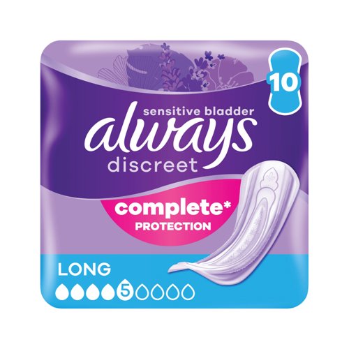 Always Discreet Pads Long Pack of 10 74683