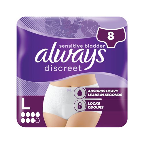 Always Discreet Pants Large Plus Pack of 8 C005785