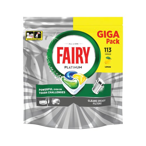 Fairy Platinum AIO Dishwasher Tablets x113 Lemon Pack of 2 C012314