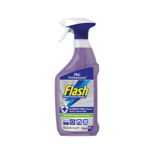 Flash Professional K7 Disinfecting Cleaner Food Surface Spray 750ml (Pack of 6) C004692