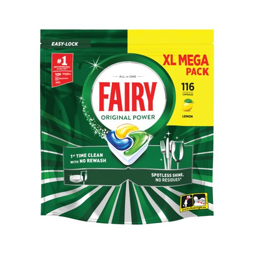 Fairy AIO Dishwasher Tablets x116 Lemon Pack of 2 C012321