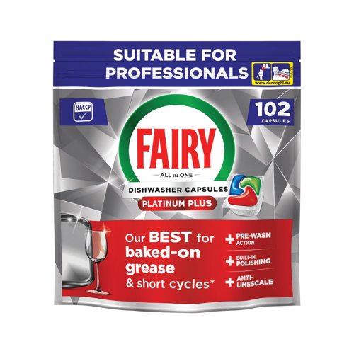 Fairy Pro Platinum+ Dishwasher Capsule x102 Original Pack of 2 C012697