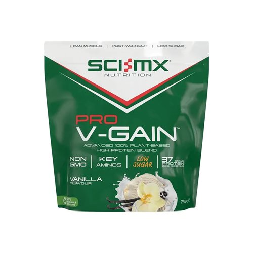 Pro V-Gain Vegan Protein is high in protein and low in saturated fat and sugar making it perfect for any active individual looking to increase their protein intake without compromise. Contributing to muscle growth and maintenance, this formula contains a high concentration of BCAAs and L-Glutamine. Fortified with Vitamin B6, B12, Magnesium and Zinc, this 2.2kg bag of protein is ideal for post-workouts.