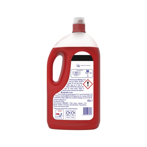 Fairy Professional Washing Up Liquid Platinum 4 Litres (Pack of 2) C008992