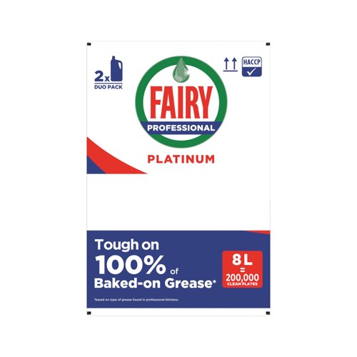 Fairy Professional Washing Up Liquid Platinum 4 Litres (Pack of 2) C008992
