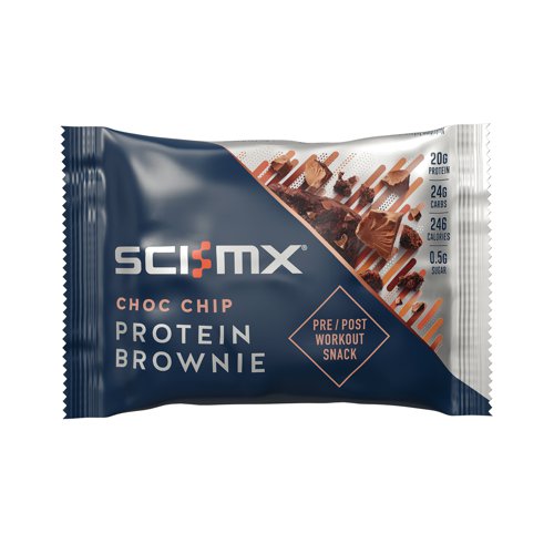 Sci-Mx Protein Brownie Box Chocolate Chip 65g (Pack of 12) P2830