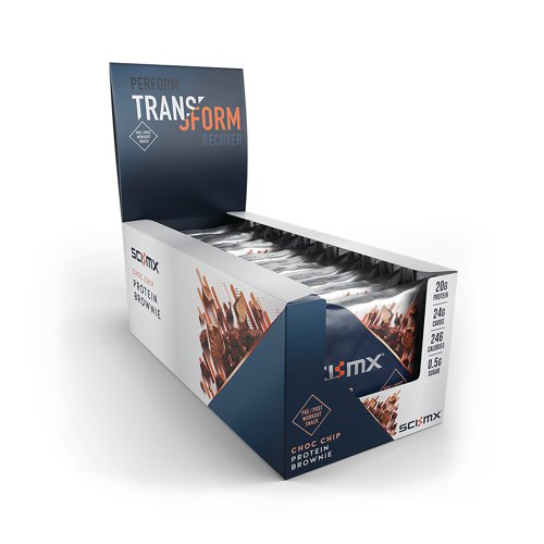 Sci-Mx Protein Brownie Box Chocolate Chip 65g (Pack of 12) P2830