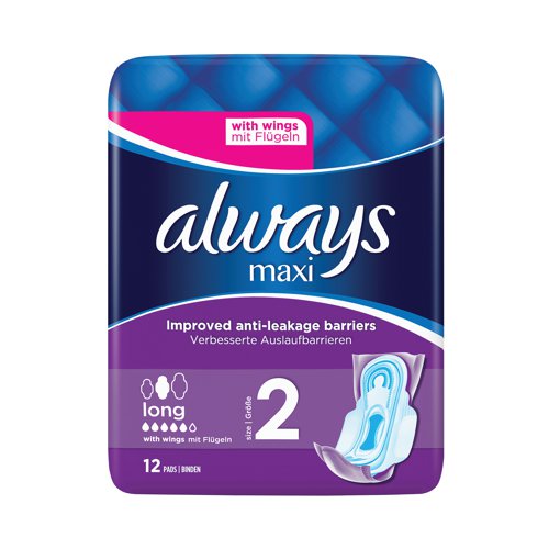 Always Sensitive Long Ultra Sanitary Pads With Wings (Pack of 8) C000102