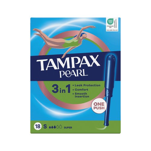Tampax Pearl 3-in-1 Super Tampon x18 Pack of 4 75036