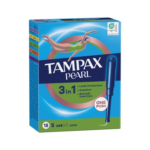 Tampax Pearl 3-in-1 Super Tampon x18 Pack of 4 75036