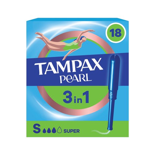 Tampax Pearl 3-in-1 Super Tampon x18 Pack of 4 75036
