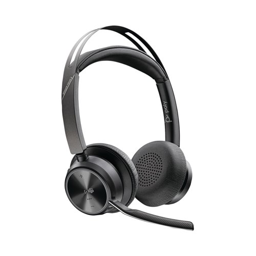 Poly Voyager Focus 2 MS Teams Certified USB-C-C Headset +USB-C/A Adapter +Charging Stand 9T9J6AA#AC3