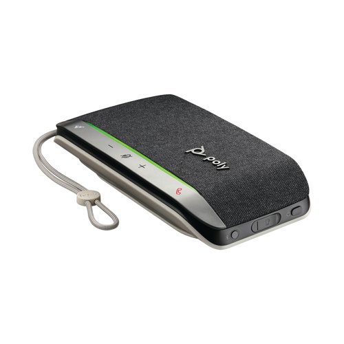 PY53625 | Sound like the professional you are with Poly Sync 20 USB/Bluetooth smart speakerphone for conference calls and music anywhere you work. Take conference room-quality audio on the go. Enjoy remarkable sound from meetings to music and reduced echo and noise so you can be heard clearly.