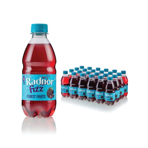 RAD00329 | Radnor Fizz Forest Fruits combines sparkling spring water with real fruit juice. The Radnor Fizz range is one of the UK’s Leading School Compliant drinks brands and the bottles are 100% recyclable and made from 30% recycled plastic.