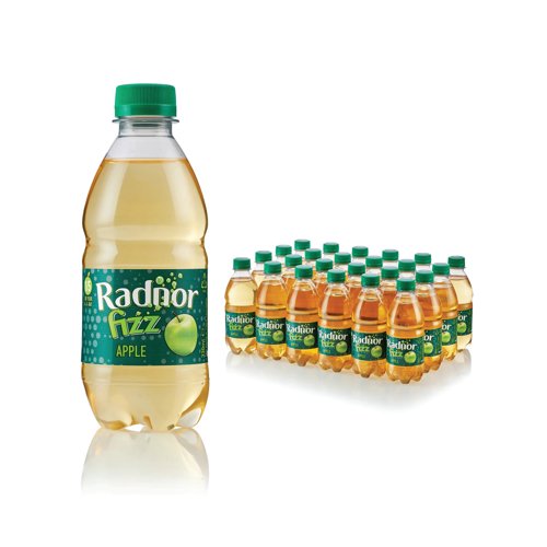 RAD00333 | Radnor Fizz Apple combines sparkling spring water with real fruit juice. The Radnor Fizz range is one of the UK’s Leading School Compliant drinks brands and the bottles are 100% recyclable and made from 30% recycled plastic.