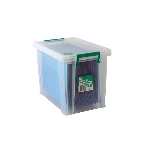 StoreStack 18.5 Litre Storage Box W400xD260xH290mm Clear RB11086 | StoreStack