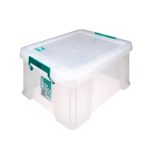 StoreStack 24 Litre Storage Box W480xD380xH190mm Clear RB11087 | StoreStack