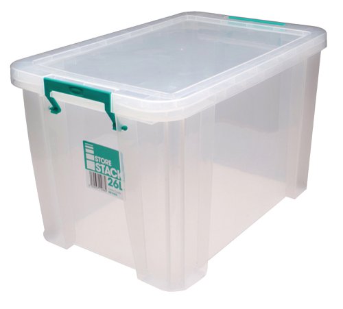 StoreStack 26 Litre Storage Box W470xD300xH290mm Clear RB11088 | StoreStack