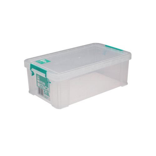 StoreStack 5.8 Litre Storage Box W350xD190xH120mm Clear RB90122 | StoreStack