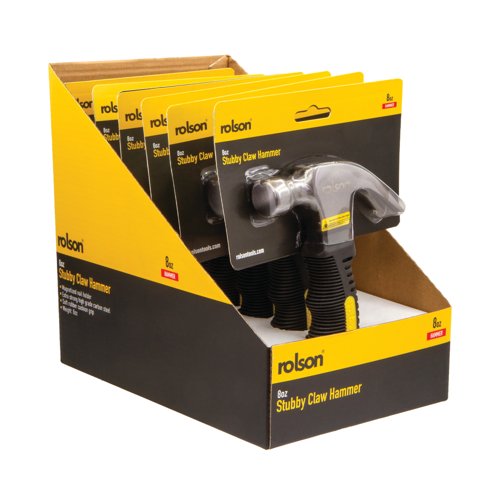 Rolson Stubby Claw Hammer 8oz Pack of 6 10019