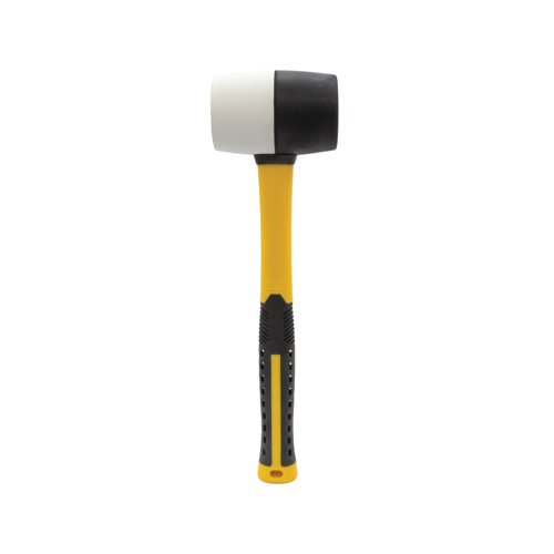 Rolson Combination Rubber Mallet 16oz Black/White Pack of 6 10560