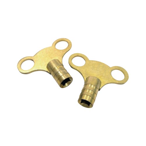 Rolson 2 Piece Brass Radiator Key Pack of 25 22451