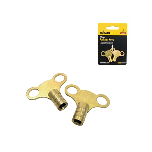 Rolson 2 Piece Brass Radiator Key Pack of 25 22451
