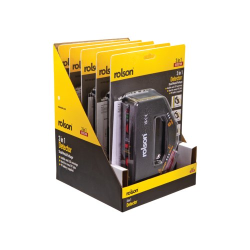 Rolson 3-in-1 Stud/Metal/Voltage Detector Pack of 5 28175