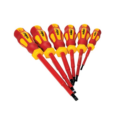 Rolson 6 Piece VDE Screwdriver Set Pack of 6 28736