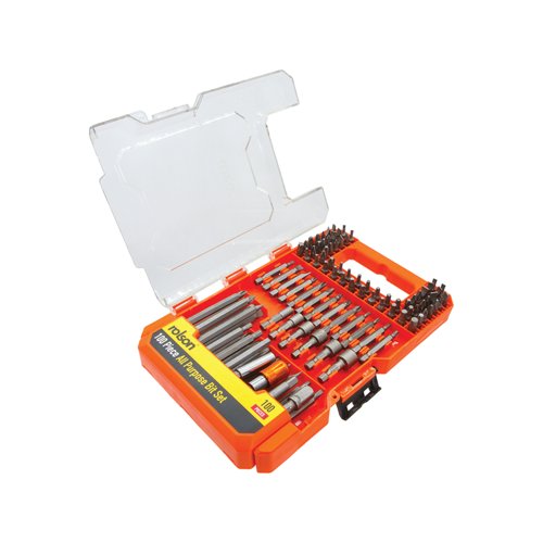 Rolson 100 Piece All Purpose Bit Set Pack of 6 30249