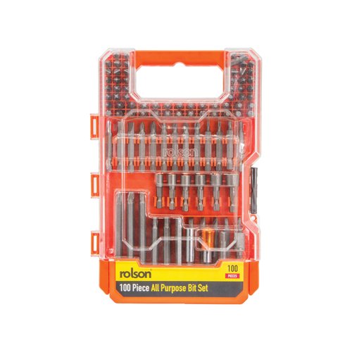 Rolson 100 Piece All Purpose Bit Set Pack of 6 30249