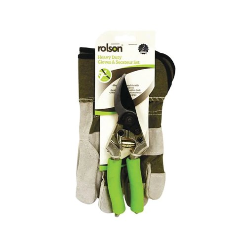 Rolson Heavy Duty Rigger Gloves/Secateur Set Pack of 6 Rgr Glves & Sec
