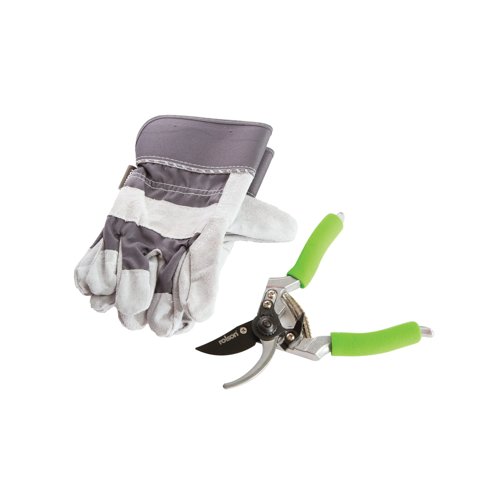 Rolson Heavy Duty Rigger Gloves/Secateur Set Pack of 6 Rgr Glves & Sec