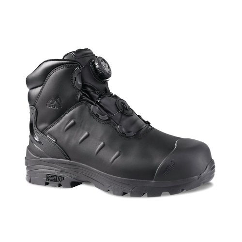 RF09040 | 100% non-metallic waterproof boots with protective toe cap and midsole with an internal metatarsal guard. Highly robust boots developed with specialist durability materials including FORCE10 components. With a moisture tech Sympatex waterproof membrane and IMPACT SHIELD for protection when digging. With the Boa fit system, turn the dial to tighten or loosen the boots. Standard EN ISO 20345:2011 S3 HI HRO WR M SRC.