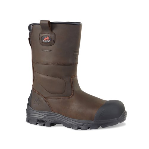 Rock Fall Texas Waterproof Rigger Safety Boot Brown 6 RF70/006