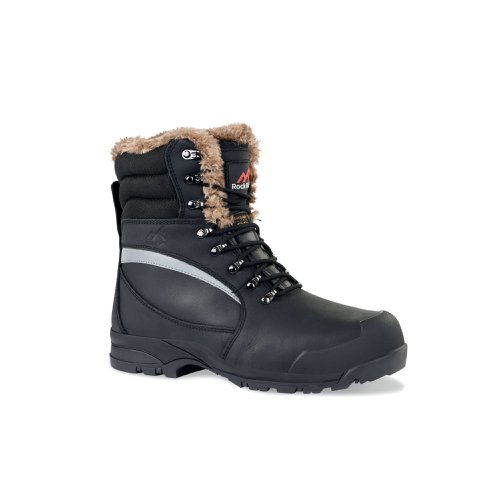 RF92081 | The Rock Fall Alaska Freezer safety boots are a cold temperature boot, developed with specialist materials that are certified for use in temperatures as low as -40 Degrees C. Includes a 3M Thinsulate B600 Ultra Fursulate fur lining and a shock absorbing solid nitrile rubber outsole. Lace up fastening with metal alloy eyelets. Meets Standard EN ISO 20345:2011 S3 CI HRO SRC ASTM F 2413-18 M/I/C PR.