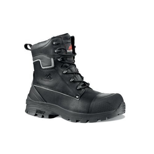 RF92577 | The Rock Fall Shale high leg safety boots with lace up and side zip fastening. Highly robust cold insulating boots developed with specialist durability materials including FORCE10 components, IMPACT SHIELD for protection when digging and a TPU ankle guard. Featuring no. 8 YKK side zip with self-locking puller technology and pull on loop for convenience. Meets Standard EN ISO 20345:2011 S3 HI CI HRO SRC.