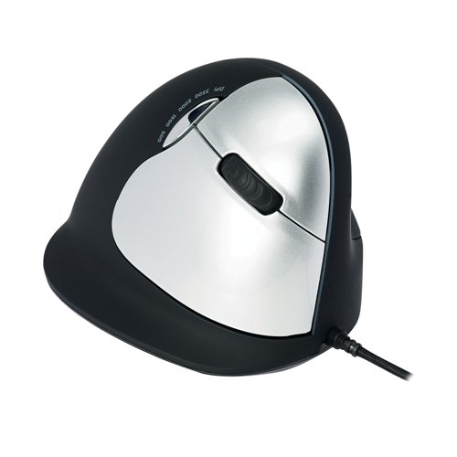 R-GO HE Ergonomic Vertical Wired Mouse Large Right Hand RGOHELA