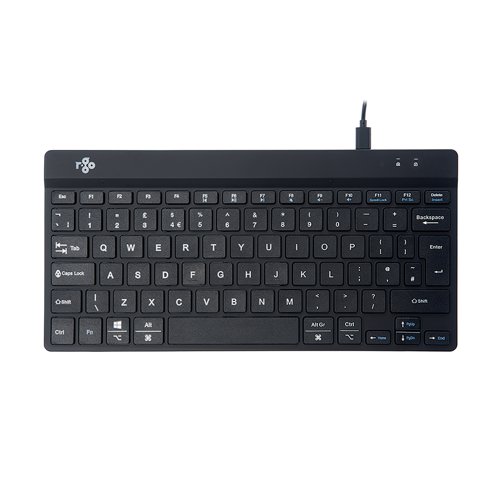 R-Go Compact Break Wired Keyboard UK Qwerty Black RGOCOUKWDBL