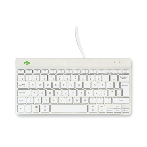 R-Go Compact Break Keyboard Wired White UK QWERTY RGOCOUKWDWH