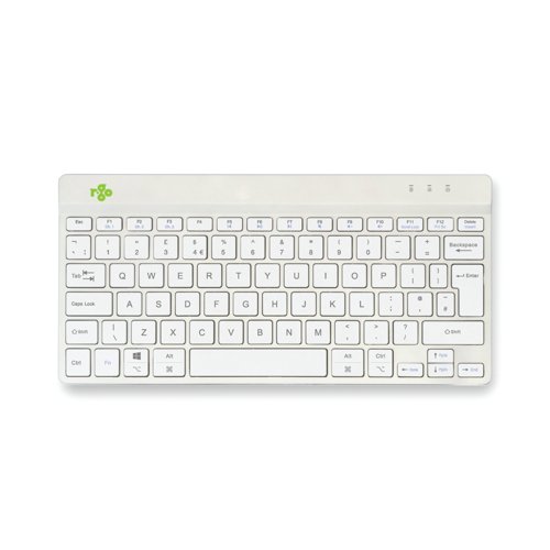 R-Go Compact Break Keyboard Wireless White UK QWERTY RGOCOUKWLWH