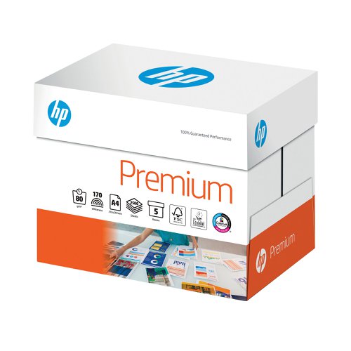 HP Premium white paper is designed to provide you with perfect printing with every single use. HP is an expert when it comes to producing printers and ink and it has used its expertise to engineer this high-quality paper. Passing through your printer without any risk of jamming or damage, this paper produces the very best print-outs. Ink will not blot or bleed on this paper and there is a high level of brightness for a clean finish. Whiteness: CIE168.