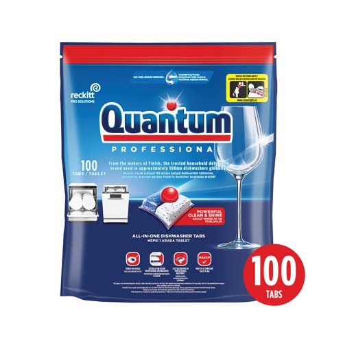Quantum Professional All In One Dishwasher Tablets (Pack of 100) 3306457