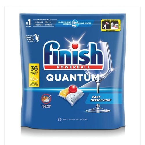 Finish Quantum Lemon Dishwasher Tabs (Pack of 36) 3312419