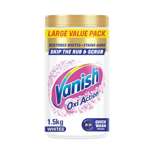 Vanish Oxi Action Crystal Powder White Tub 1.5kg Pack of 6 GB-A11