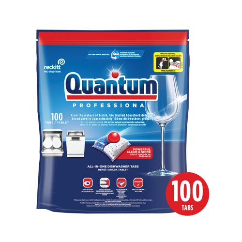 Finish Quantum AIO Powerball Dishwasher Tablets x100 Pack of 4 GB-AN0