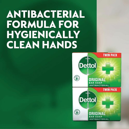 Dettol Original Antibacterial Bar Soap Twin Pack 2x100g (Pack of 6) 3180668